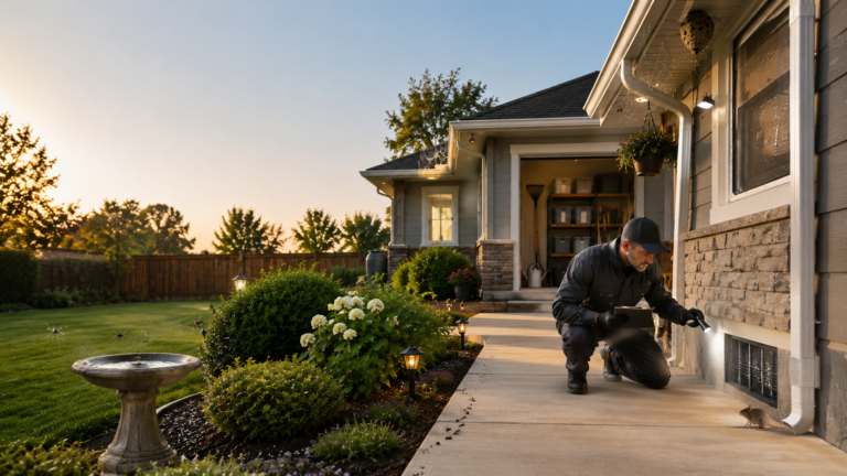 Pest proof home with sealed entry points and protected garden