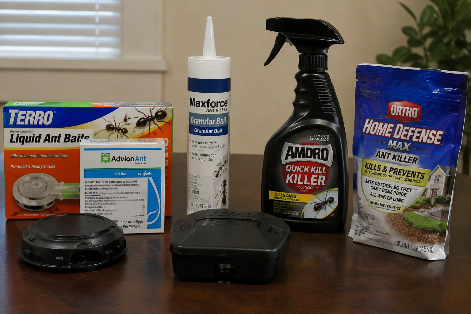Best ant killers of 2026 — homeowner placing an ant bait station near an ant trail on a kitchen baseboard.